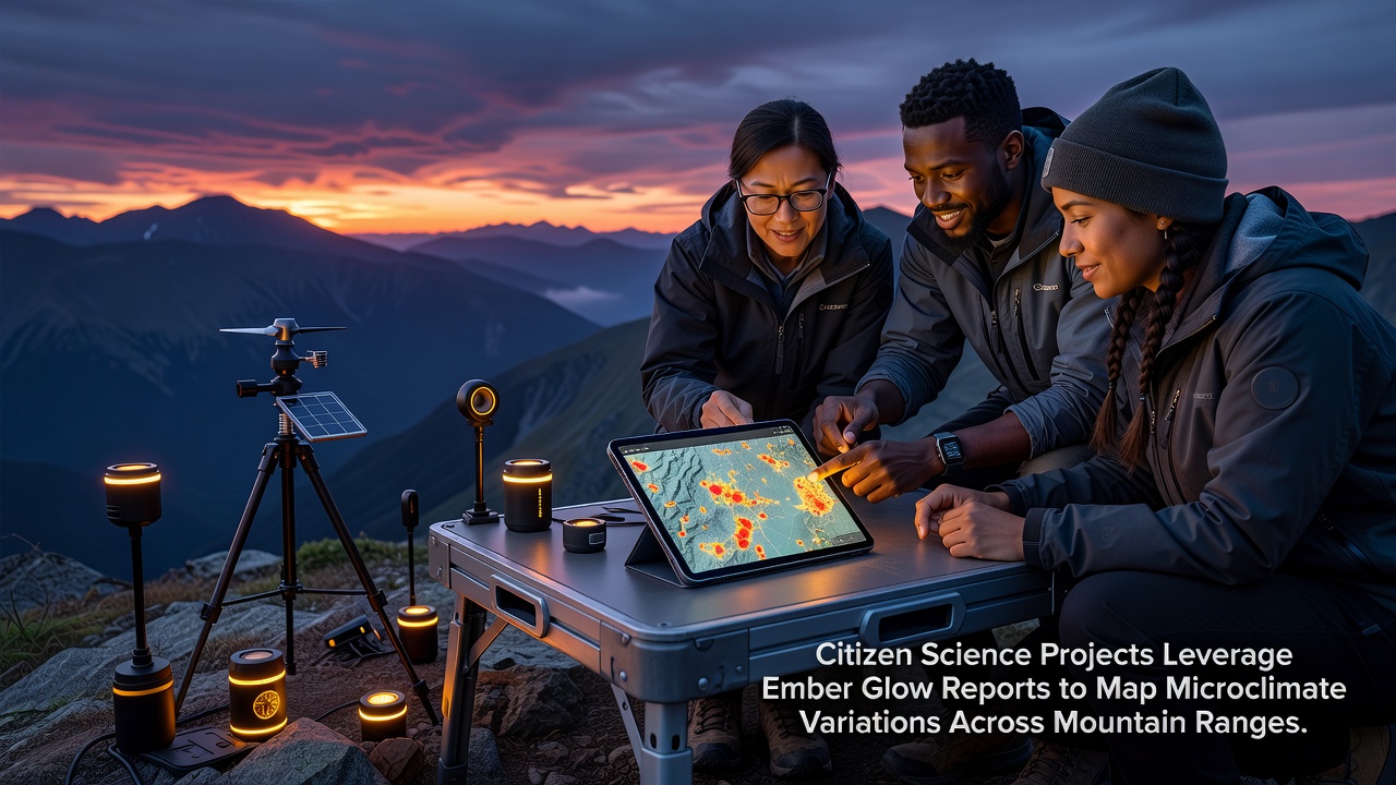 Citizen Science Efforts Harness Ember Glow Observations for Detailed Microclimate Mapping in Mountain Ranges